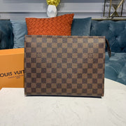 HypedEffects Louis Vuitton Damier and Monogram Canvas Toiletry Wallet Pouch - Black, Brown, and Monogram