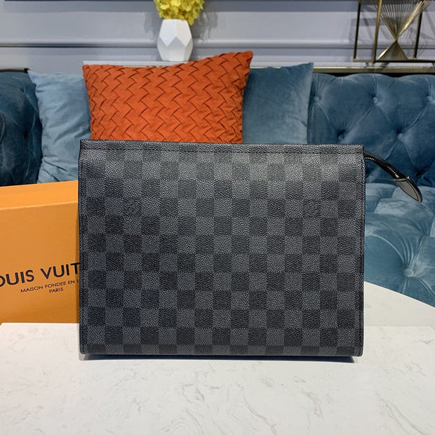 HypedEffects Louis Vuitton Damier and Monogram Canvas Toiletry Wallet Pouch - Black, Brown, and Monogram
