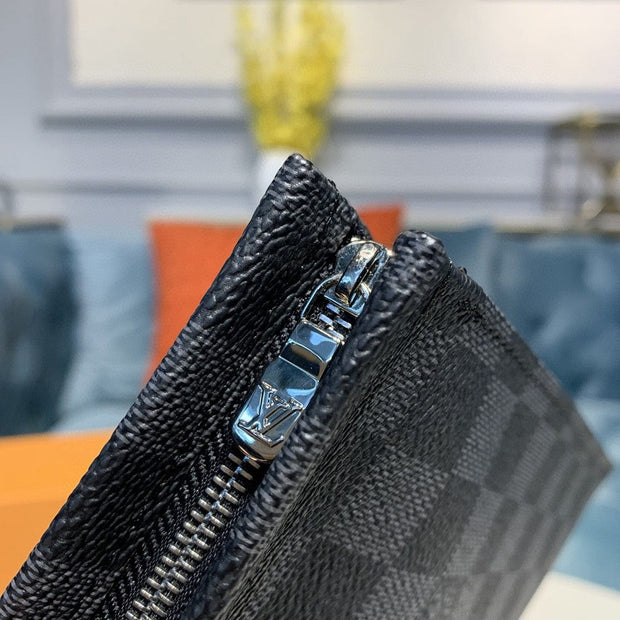 HypedEffects Louis Vuitton Damier and Monogram Canvas Toiletry Wallet Pouch - Black, Brown, and Monogram