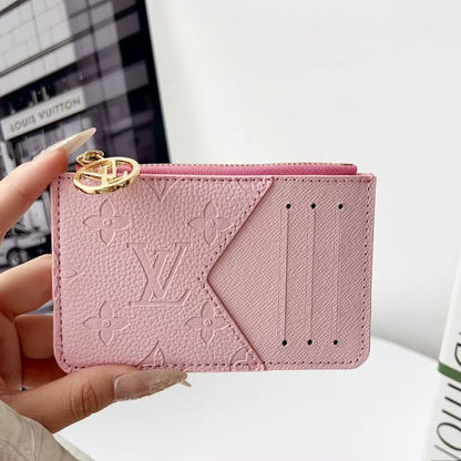 HypedEffects louis vuitton gucci and Burberry Luxury Zip Card Holder Wallet with Keyring Compact Designer Card Case
