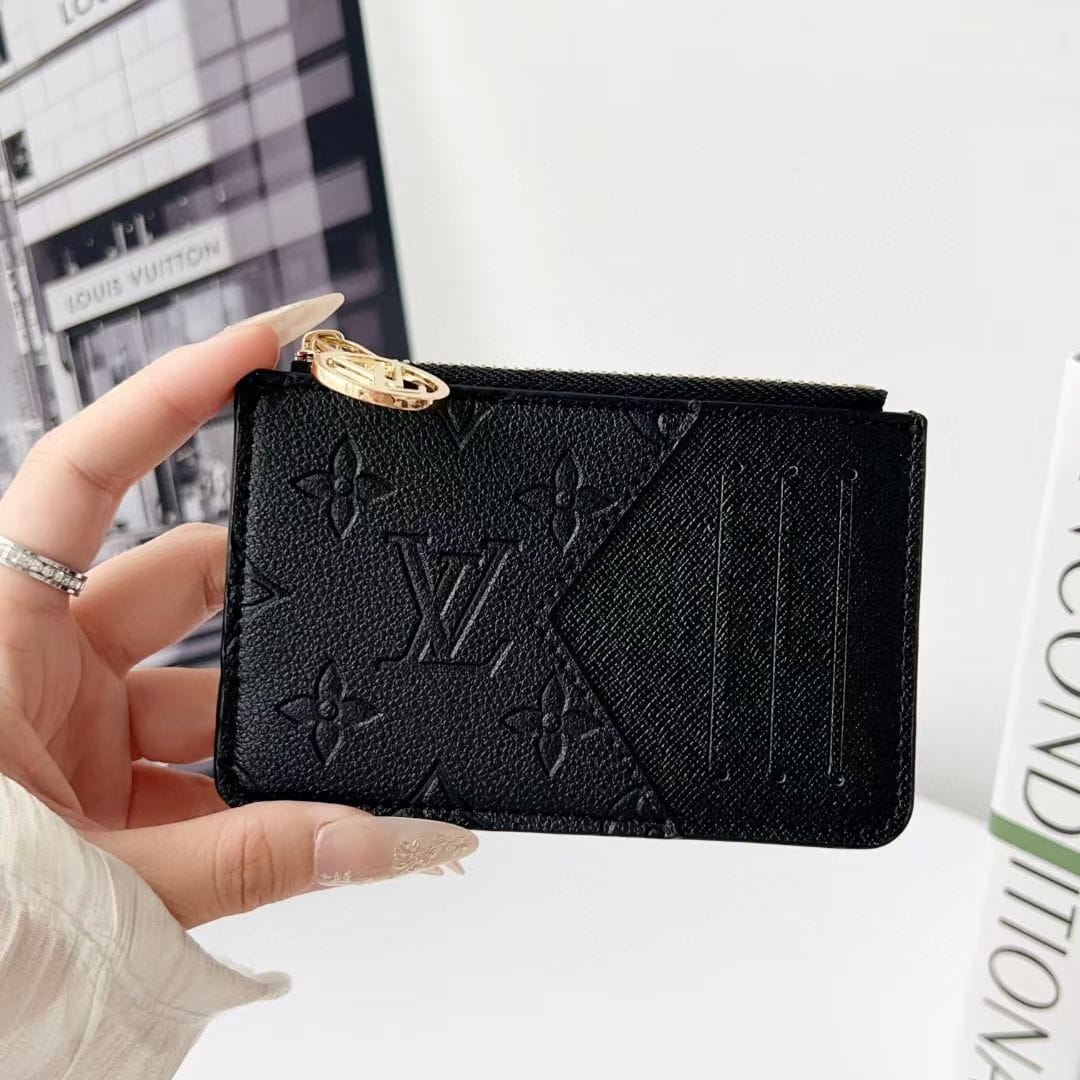 HypedEffects louis vuitton gucci and Burberry Luxury Zip Card Holder Wallet with Keyring Compact Designer Card Case