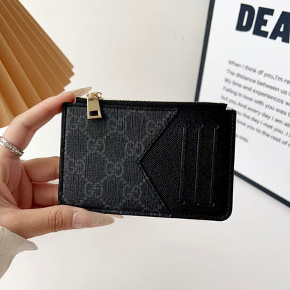 HypedEffects louis vuitton gucci and Burberry Luxury Zip Card Holder Wallet with Keyring Compact Designer Card Case