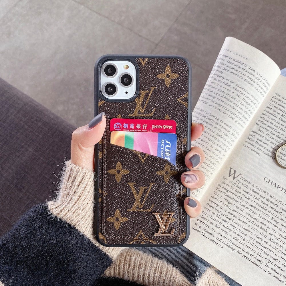 HypedEffects louis vuitton & gucci iPhone 17 Case Collection - Famous Patterns with Integrated Wallet