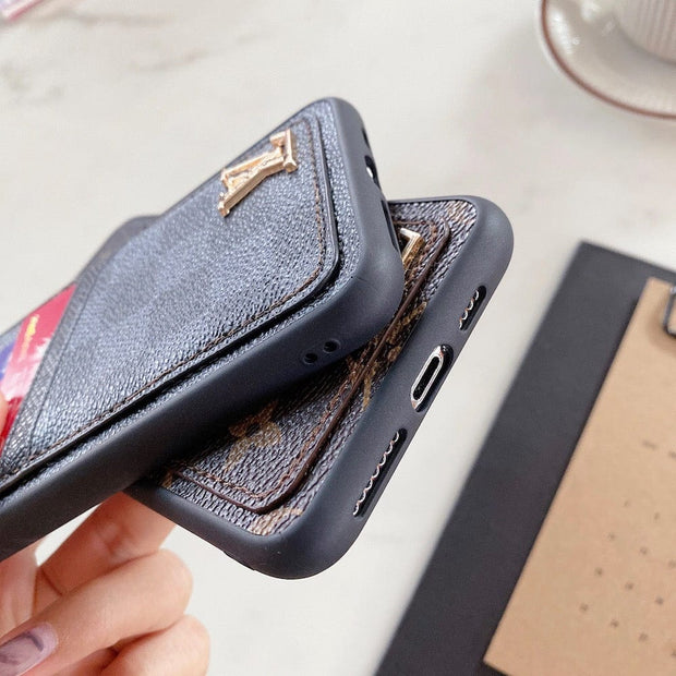 HypedEffects Louis Vuitton & Gucci iPhone Case Collection - Famous Patterns with Integrated Wallet