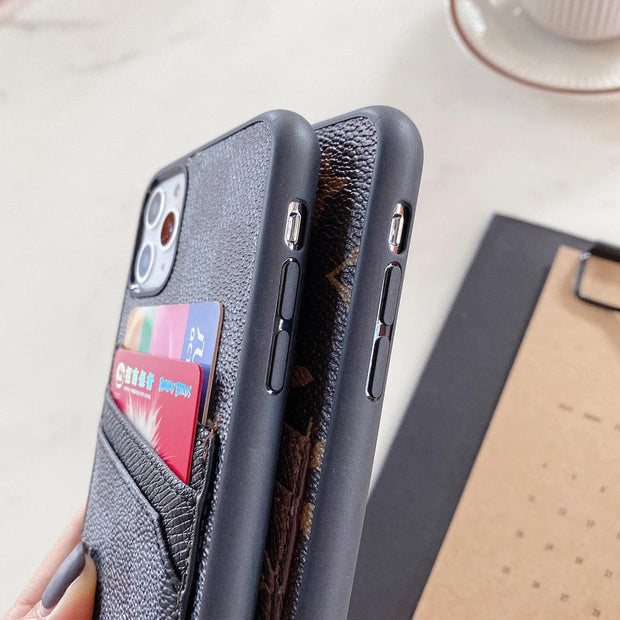 HypedEffects Louis Vuitton & Gucci iPhone Case Collection - Famous Patterns with Integrated Wallet