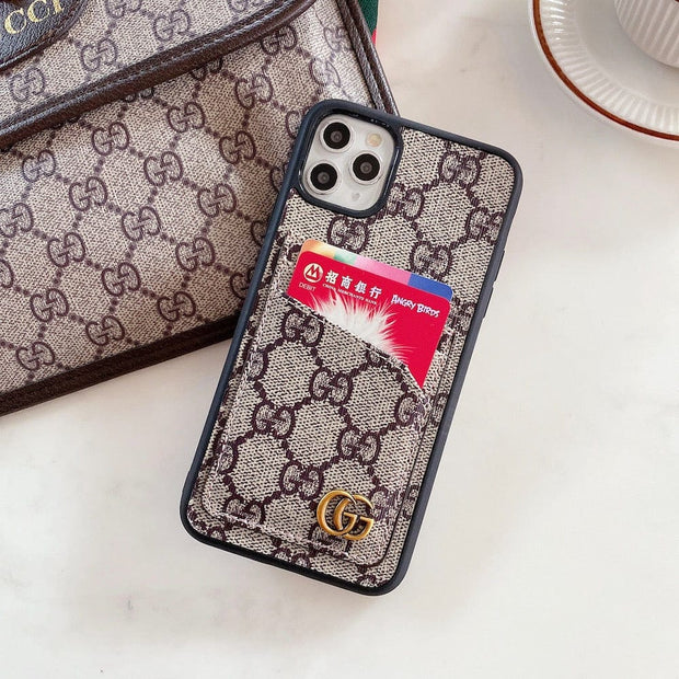 HypedEffects Louis Vuitton & Gucci iPhone Case Collection - Famous Patterns with Integrated Wallet