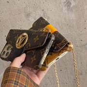 HypedEffects Louis Vuitton iPhone 14 Wallet Case With Straps | Louis Vuitton Back Pocket case for iPhone 14
