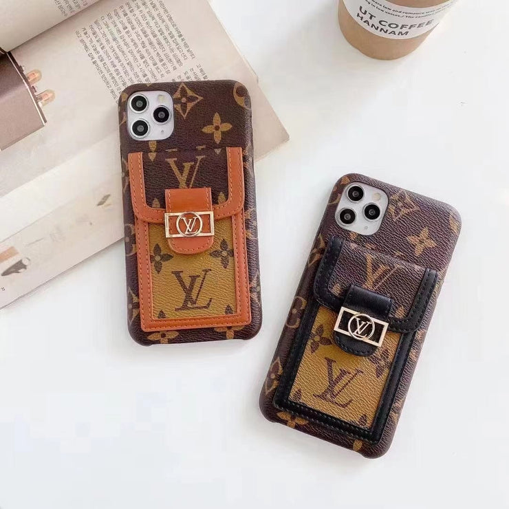 HypedEffects Louis Vuitton Luxury iPhone 15 Wallet Case: A Touch of Refined Elegance