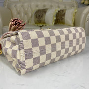 HypedEffects Louis Vuitton Mini Dauphine Bag in Damier Azur Canvas with Pink Interior