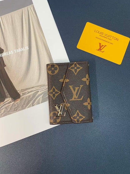 HypedEffects louis vuitton Monogram and Checkered Credit Card Holders wallet with louis vuitton Logo
