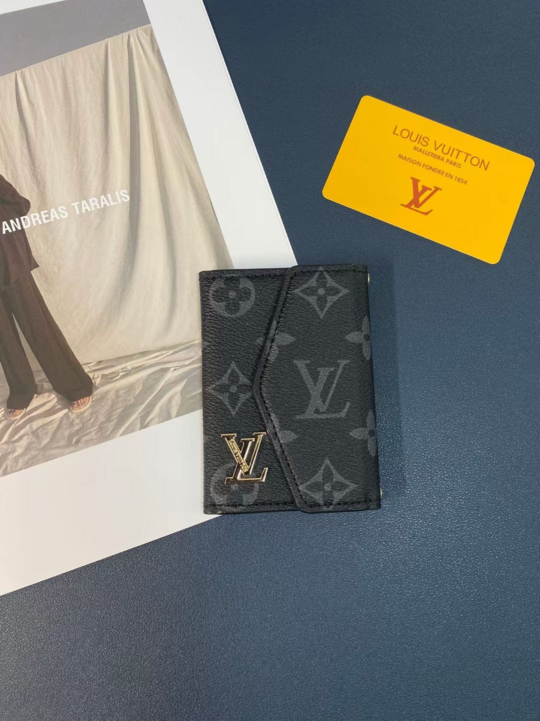 HypedEffects louis vuitton Monogram and Checkered Credit Card Holders wallet with louis vuitton Logo