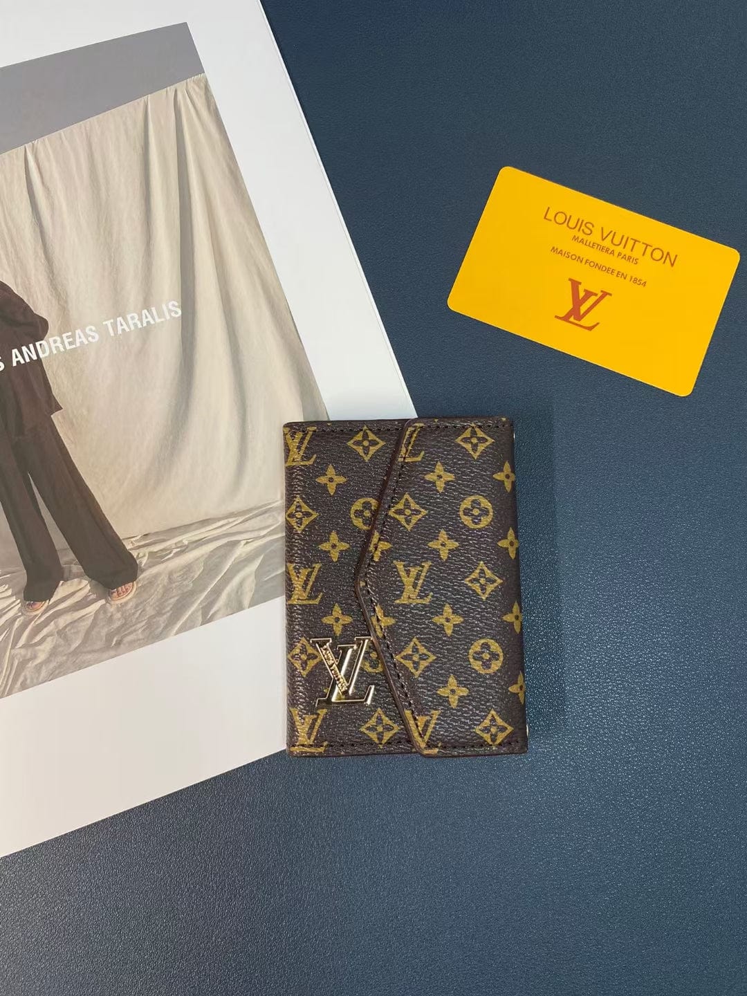 HypedEffects louis vuitton Monogram and Checkered Credit Card Holders wallet with louis vuitton Logo