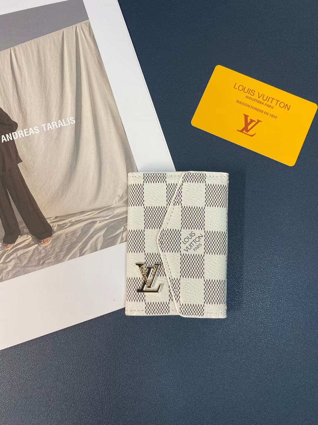 HypedEffects louis vuitton Monogram and Checkered Credit Card Holders wallet with louis vuitton Logo