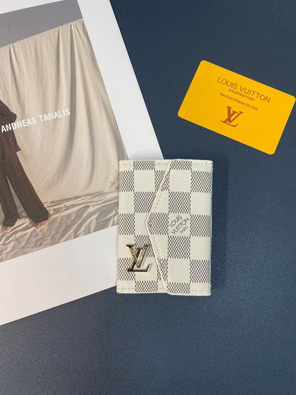 HypedEffects louis vuitton Monogram and Checkered Credit Card Holders wallet with louis vuitton Logo