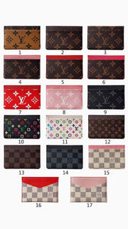 HypedEffects Louis Vuitton Monogram and Damier Canvas Card Holders - 17 Style Wallet Collection