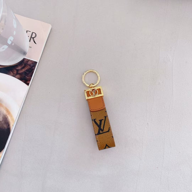 HypedEffects Louis Vuitton Monogram and Leather Key Holders with Gold Hardware | LV Keychain