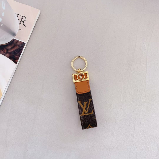 HypedEffects Louis Vuitton Monogram and Leather Key Holders with Gold Hardware | LV Keychain