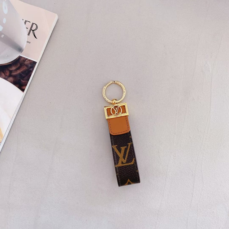 HypedEffects Louis Vuitton Monogram and Leather Key Holders with Gold Hardware | LV Keychain