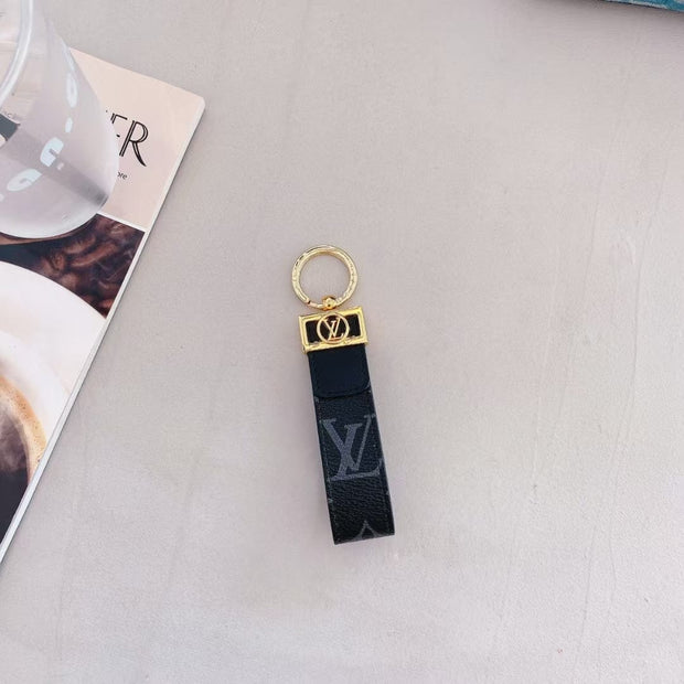 HypedEffects Louis Vuitton Monogram and Leather Key Holders with Gold Hardware | LV Keychain