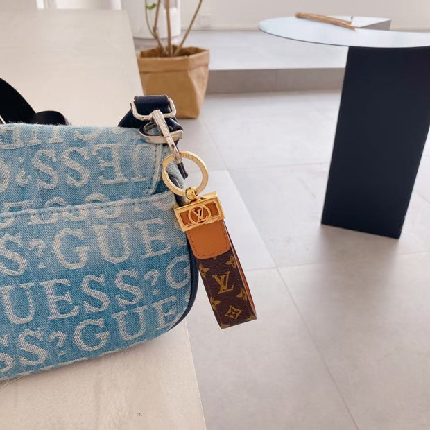 HypedEffects Louis Vuitton Monogram and Leather Key Holders with Gold Hardware | LV Keychain
