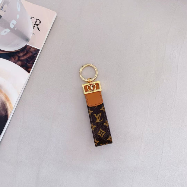 HypedEffects Louis Vuitton Monogram and Leather Key Holders with Gold Hardware | LV Keychain