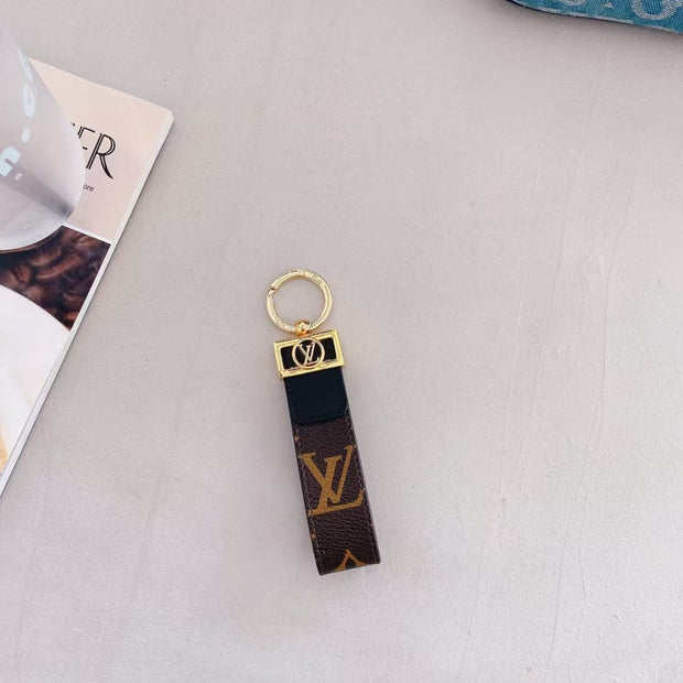 HypedEffects Louis Vuitton Monogram and Leather Key Holders with Gold Hardware | LV Keychain