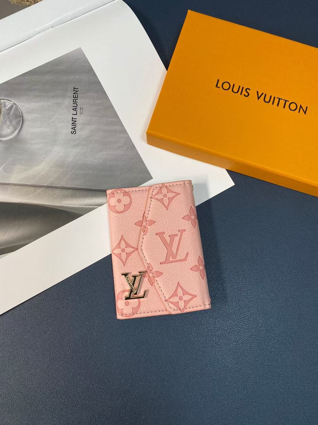 HypedEffects louis vuitton Monogram Embossed Credit Card Holders Wallet with louis vuitton Logo