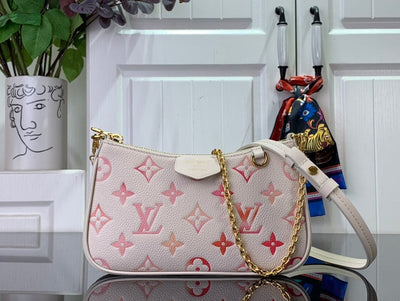 HypedEffects Louis Vuitton Monogram Embossed Leather Handbag in Blush with Gold-Tone Hardware