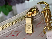 HypedEffects Louis Vuitton Monogram Embossed Leather Handbag in Blush with Gold-Tone Hardware