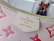 HypedEffects Louis Vuitton Monogram Embossed Leather Handbag in Blush with Gold-Tone Hardware