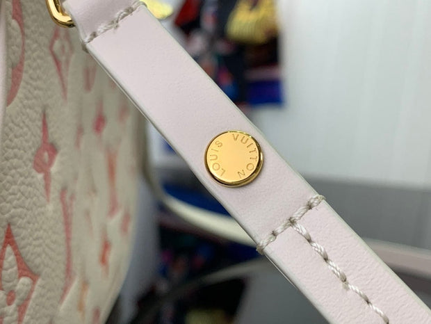 HypedEffects Louis Vuitton Monogram Embossed Leather Handbag in Blush with Gold-Tone Hardware
