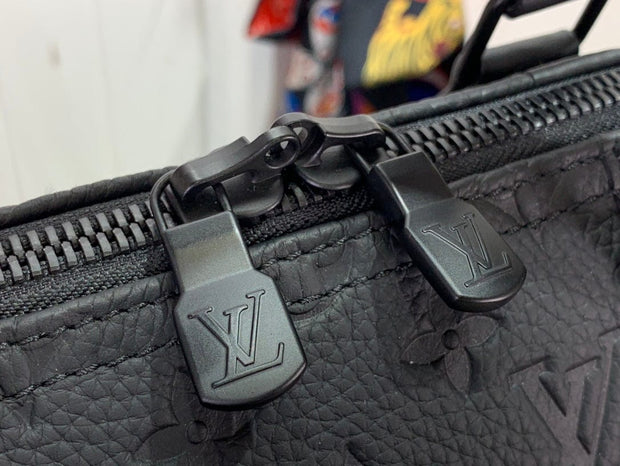 HypedEffects Louis Vuitton Monogram Keepall Bandouliere 50 Bag in Black Leather