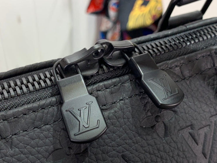 HypedEffects Louis Vuitton Monogram Keepall Bandouliere 50 Bag in Black Leather