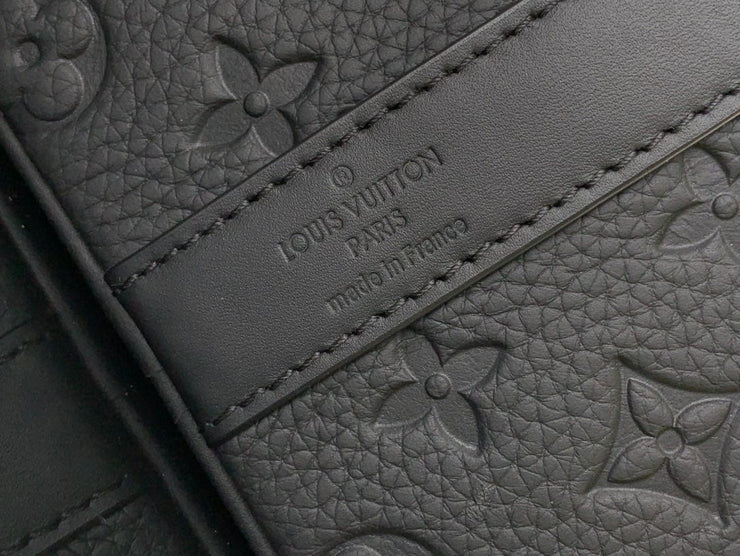 HypedEffects Louis Vuitton Monogram Keepall Bandouliere 50 Bag in Black Leather
