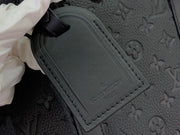 HypedEffects Louis Vuitton Monogram Keepall Bandouliere 50 Bag in Black Leather
