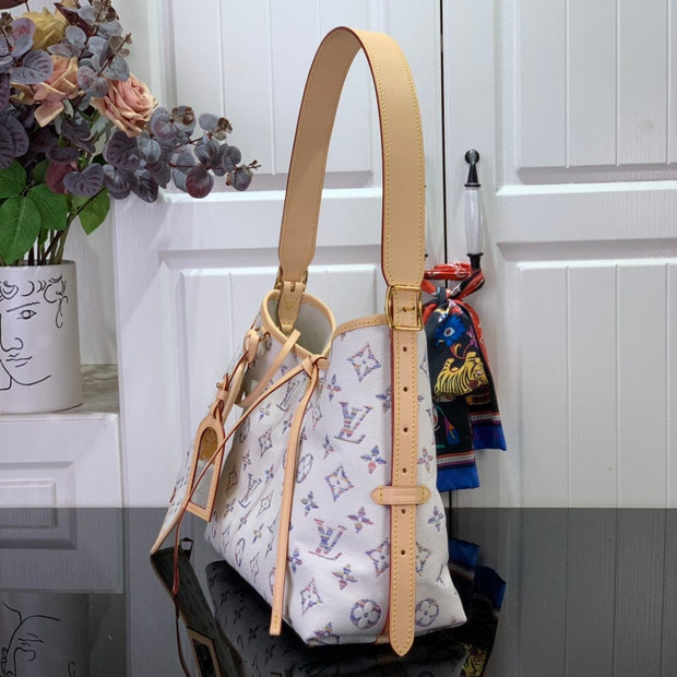 HypedEffects Louis Vuitton Monogram Multicolore White Canvas Leather Handbag
