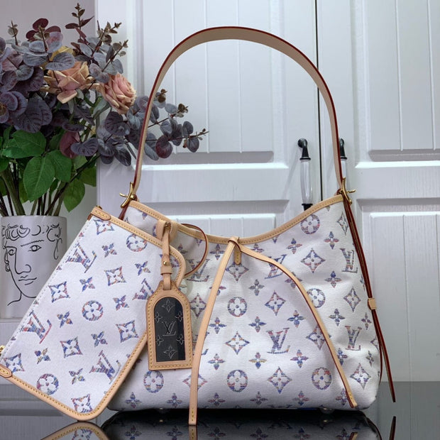 HypedEffects Louis Vuitton Monogram Multicolore White Canvas Leather Handbag
