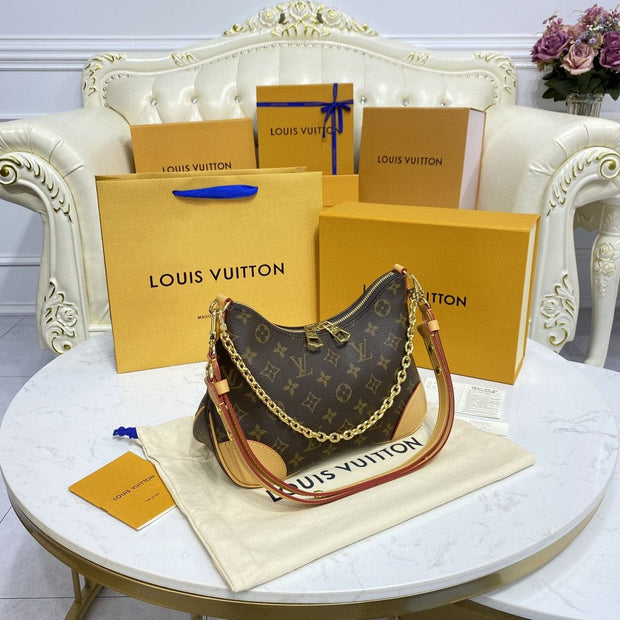 HypedEffects Louis Vuitton Monogram Shoulder Bag with Gold-Tone Hardware