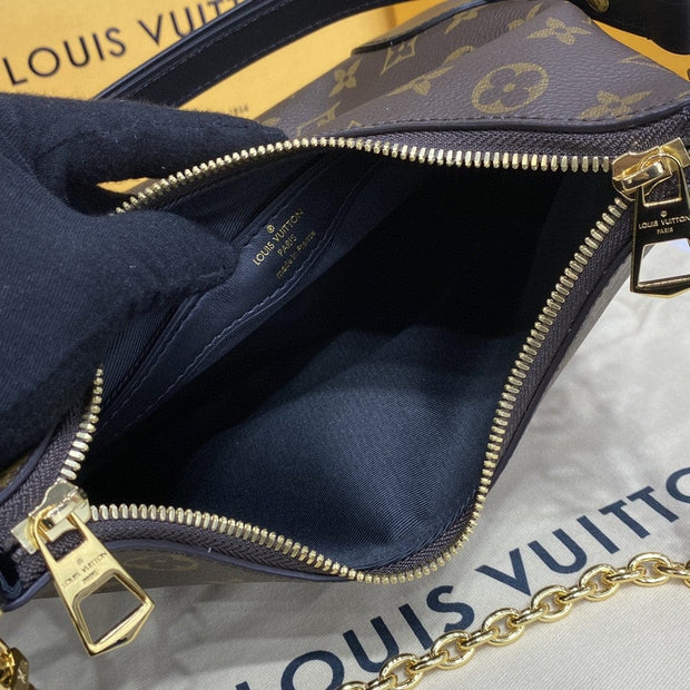 HypedEffects Louis Vuitton Monogram Shoulder Bag with Gold-Tone Hardware