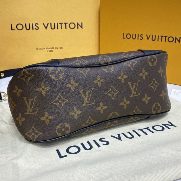 HypedEffects Louis Vuitton Monogram Shoulder Bag with Gold-Tone Hardware (Black Edges)