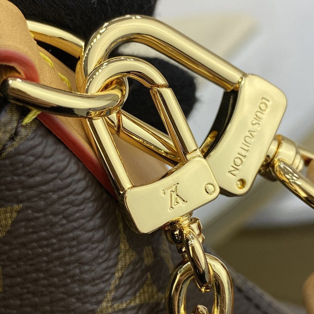 HypedEffects Louis Vuitton Monogram Shoulder Bag with Gold-Tone Hardware (Black Edges)