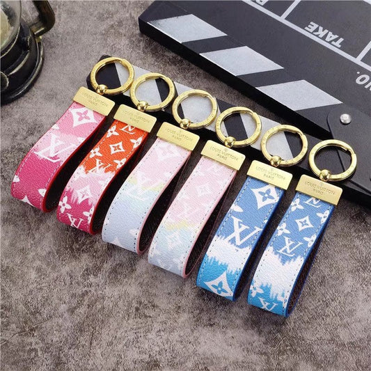 HypedEffects louis vuitton Pastel Monogram Key Holders with Gold Accents | louis vuitton Keychain