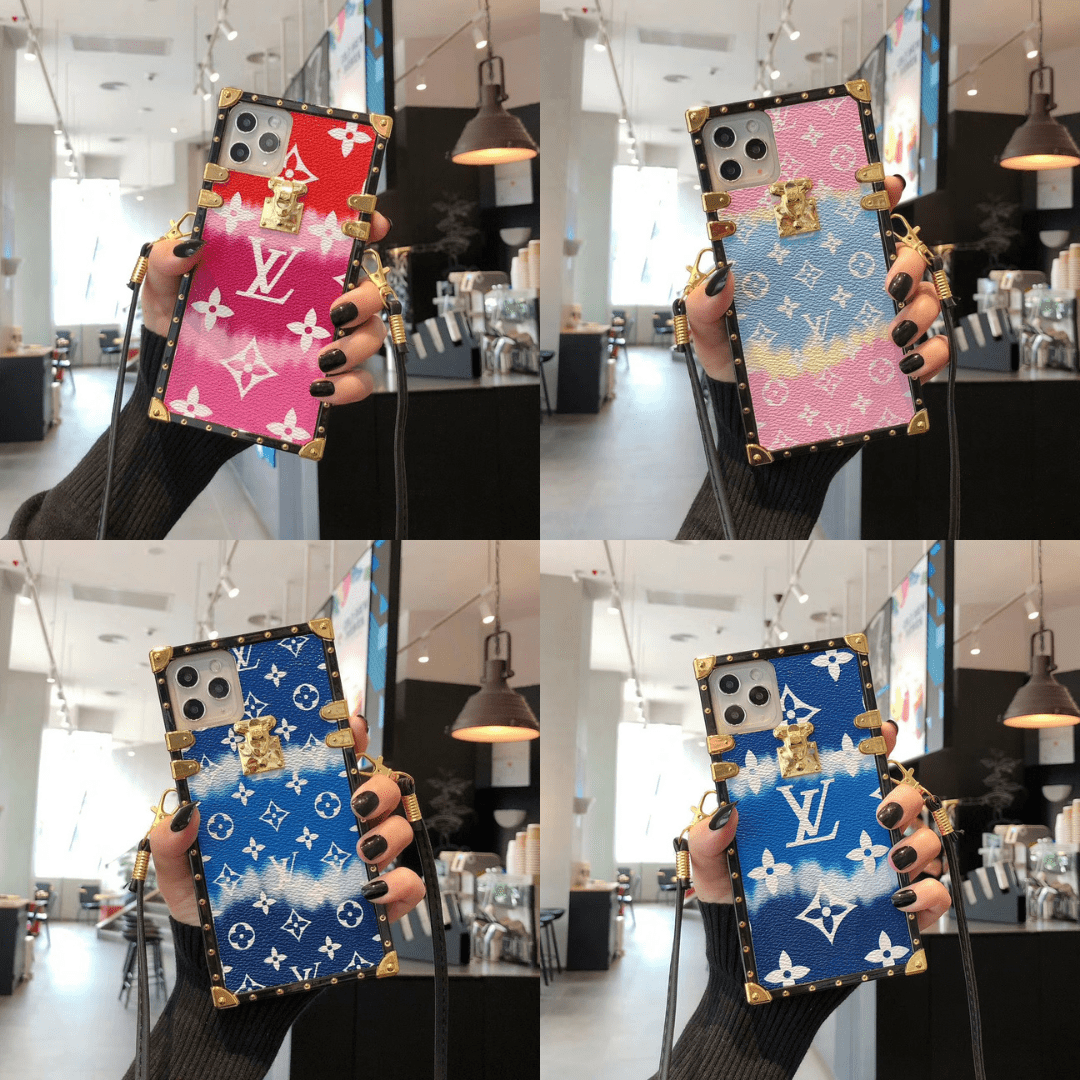 HypedEffects louis vuitton Rainbow Leather Case For iPhone