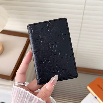 HypedEffects louis vuitton Slim Card Holder Wallet with Monogram Canvas and Color Accent Luxury Designer Card Case