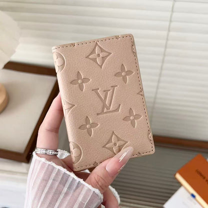 HypedEffects louis vuitton Slim Card Holder Wallet with Monogram Canvas and Color Accent Luxury Designer Card Case
