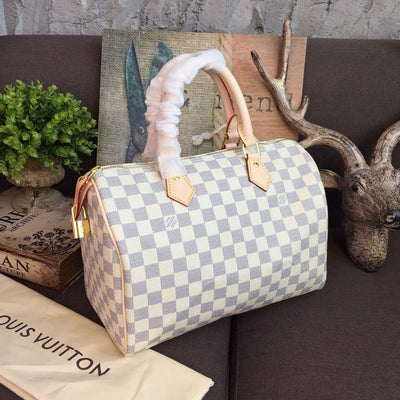 HypedEffects Louis Vuitton Speedy Bag Collection - Various Sizes in Damier Azur Canvas