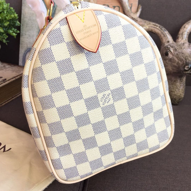 HypedEffects Louis Vuitton Speedy Bag Collection - Various Sizes in Damier Azur Canvas