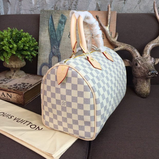 HypedEffects Louis Vuitton Speedy Bag Collection - Various Sizes in Damier Azur Canvas