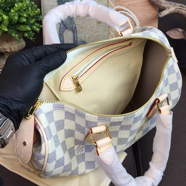 HypedEffects Louis Vuitton Speedy Bag Collection - Various Sizes in Damier Azur Canvas