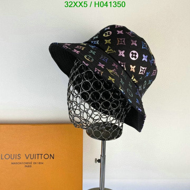 HypedEffects Louis Vuitton White Rainbow Bucket Hat for women - Light Effect Hat